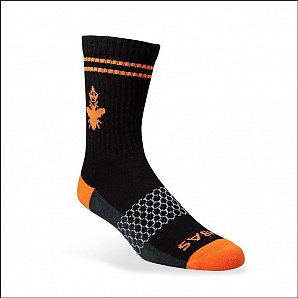 Premium Bombas Socks (1 Pair Black / Orange) Size Large