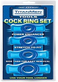 Titanmen Cock Ring Set Blue (119183.-6)